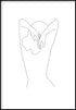woman shoulders line art poster